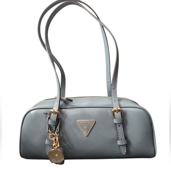Guess Handbags - New GUESS Dark Denim SholderBag with gold keychain has two pockets inside